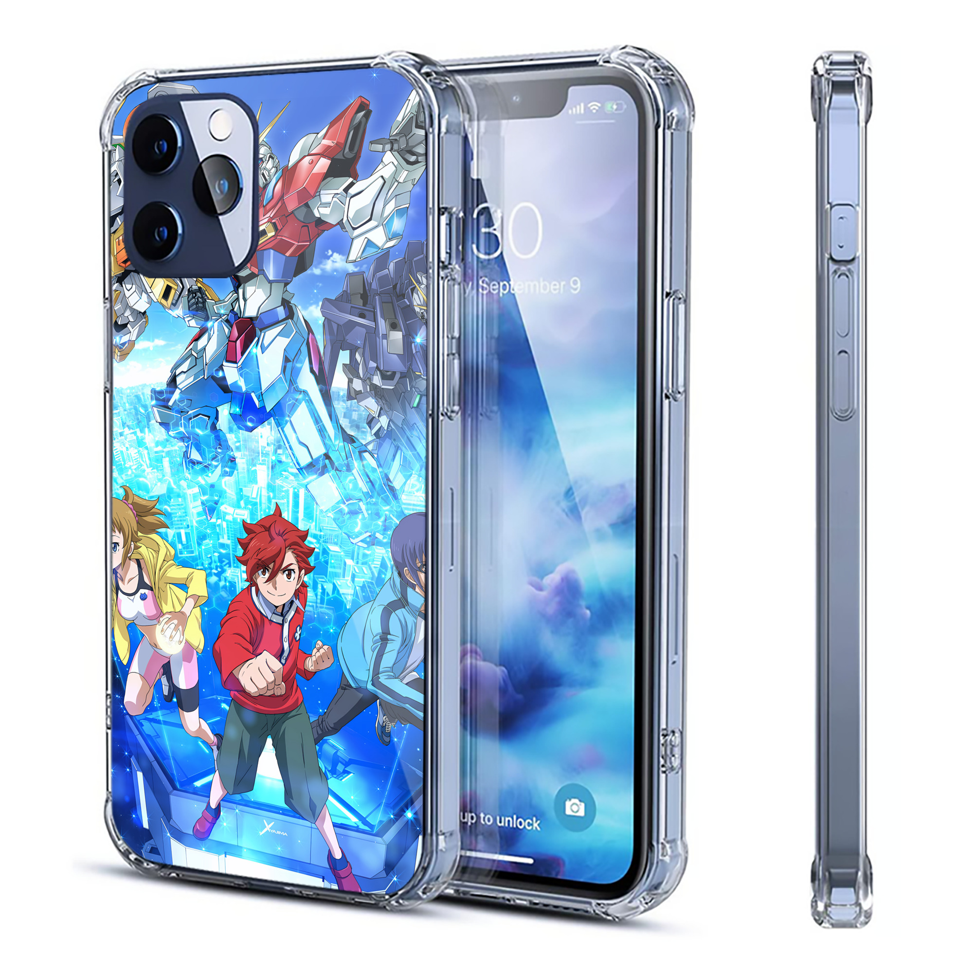 （画像用） 機動戦士ガンダム Mobile Suit Gundam 【iPhone 12シリーズ対応】透明スマホケース（クリアソフトケース）